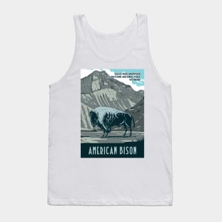 WPA Poster of an American Bison at Eagle Peek Mountain in Yellowstone National Park Tank Top